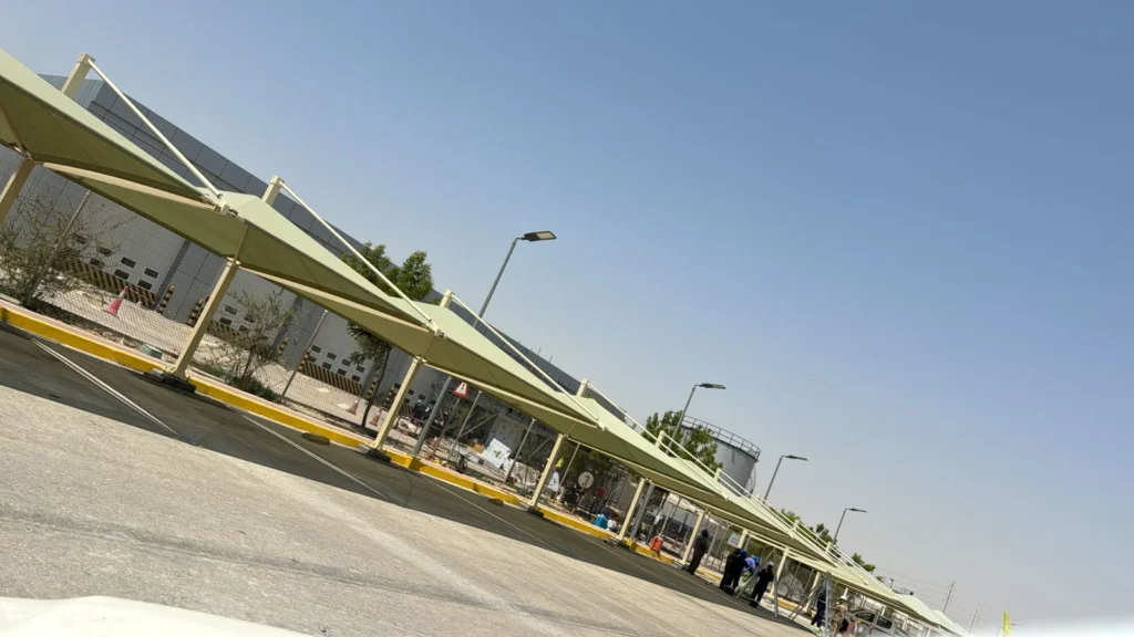 saudi arabia dammam pyramid carparkig shade